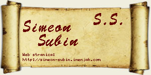 Simeon Subin vizit kartica